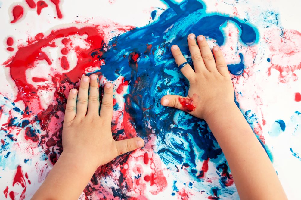 Smearing paint around like shown is a suitable metaphor for smashing Baysian effects together.