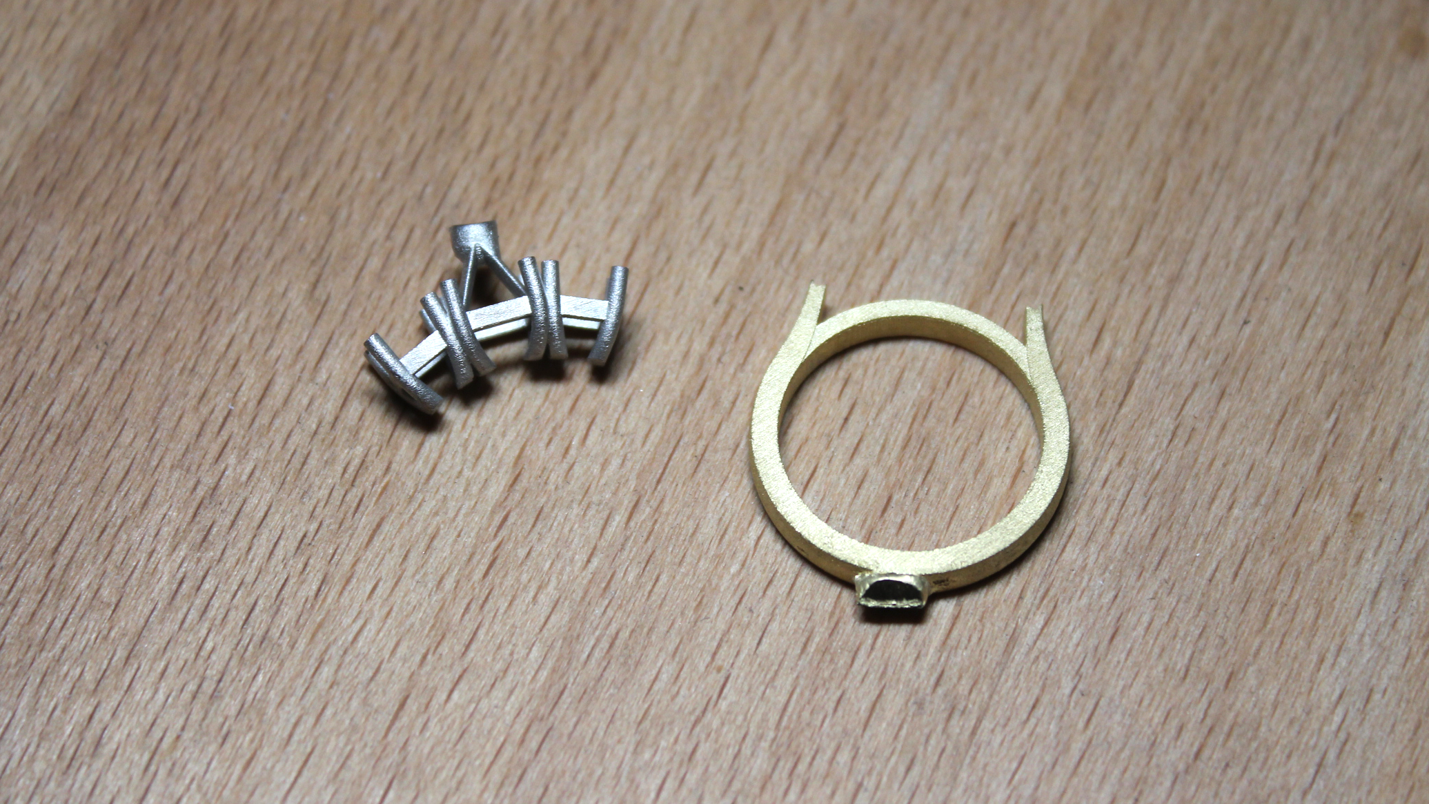 Radiant Cut Trilogy Diamond Ring