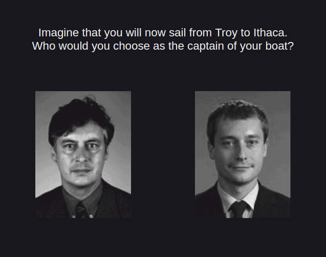 Two photos of two men side by side.