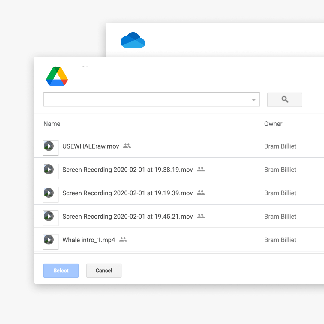 Google & Onedrive