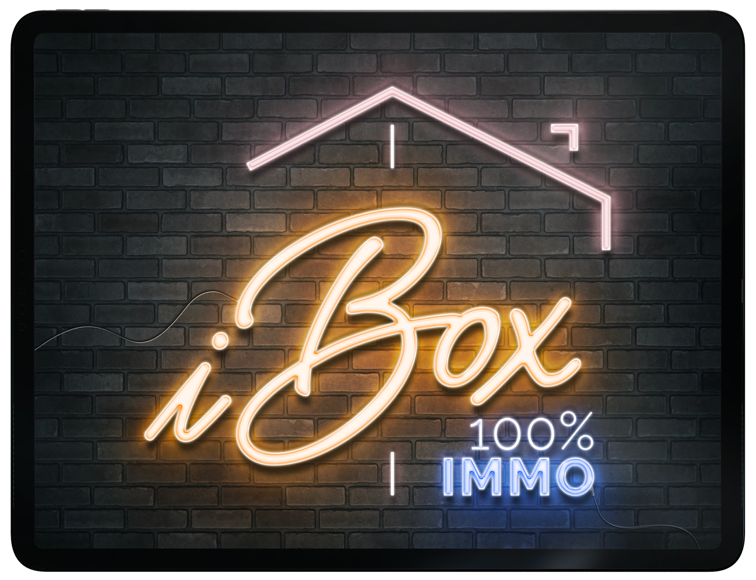 Logo iBox effet néon iPad