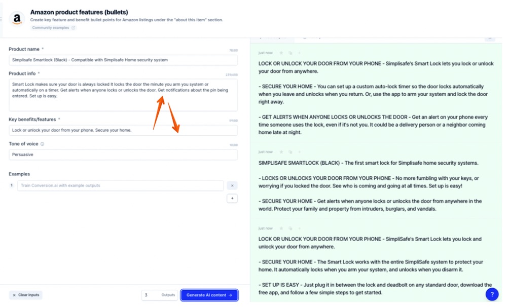 jarvis amazon product description template