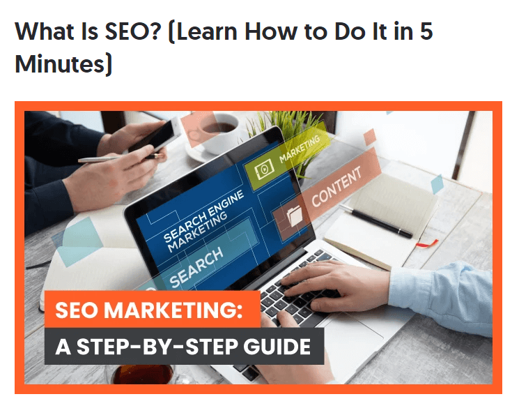 Neil Patel SEO Guide - Cornerstone Content Example
