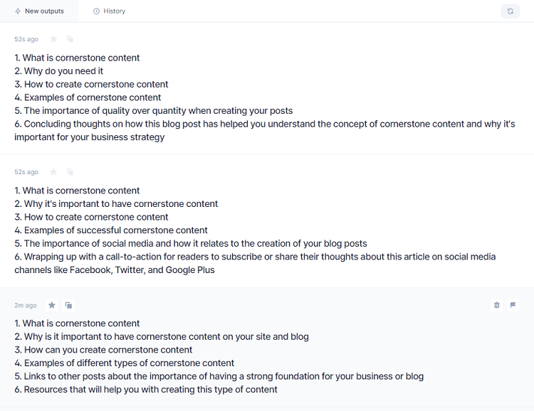 Jarvis Blog Post Outline Template Example - Output