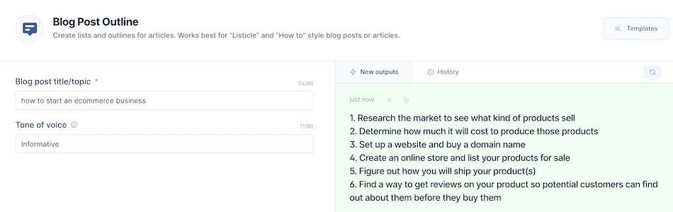 Jarvis blog post outline template