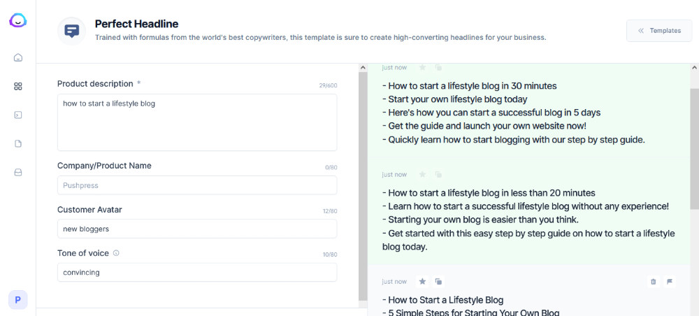 Jarvis Perfect Headline template