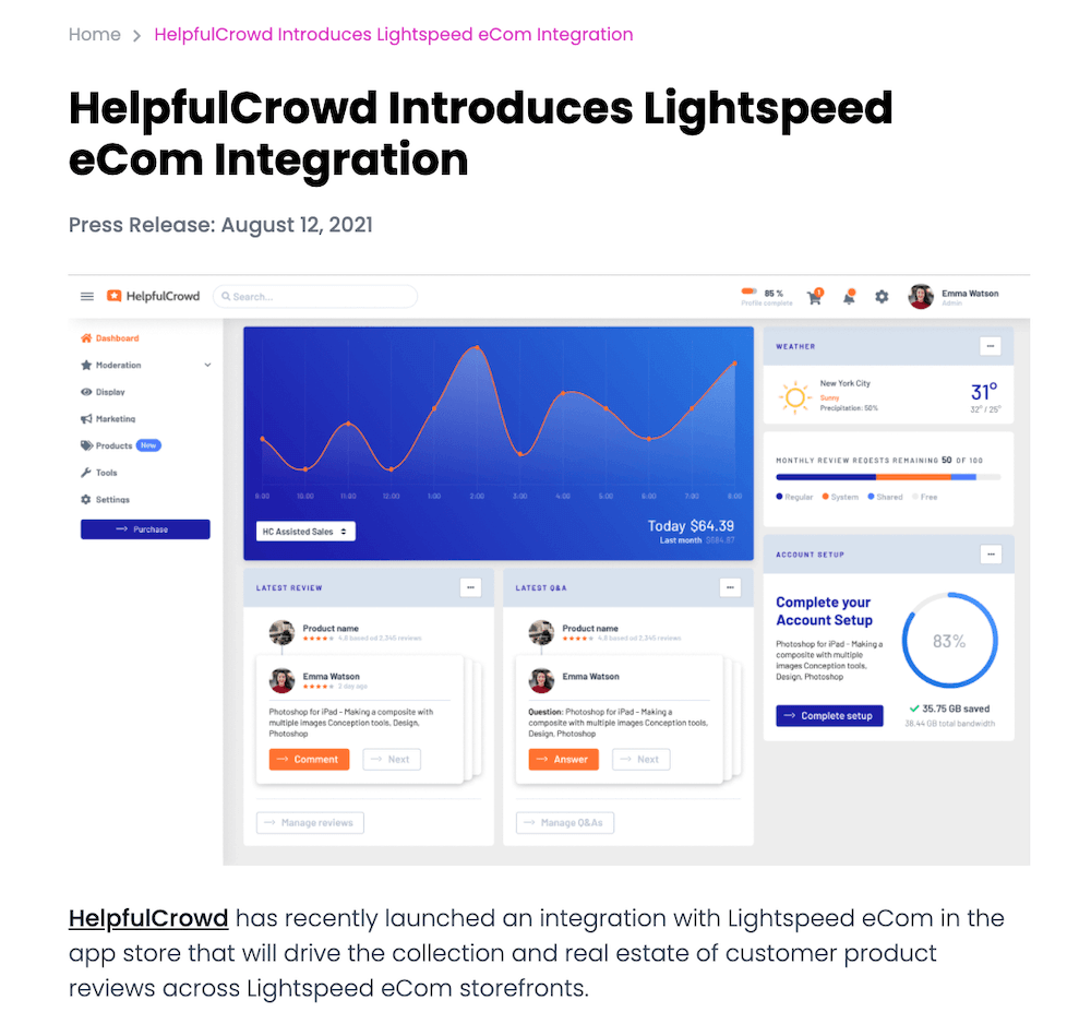 HelpfulCrowd press release
