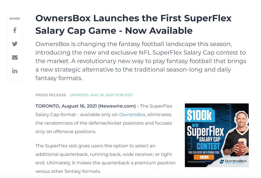 OwnersBox press release