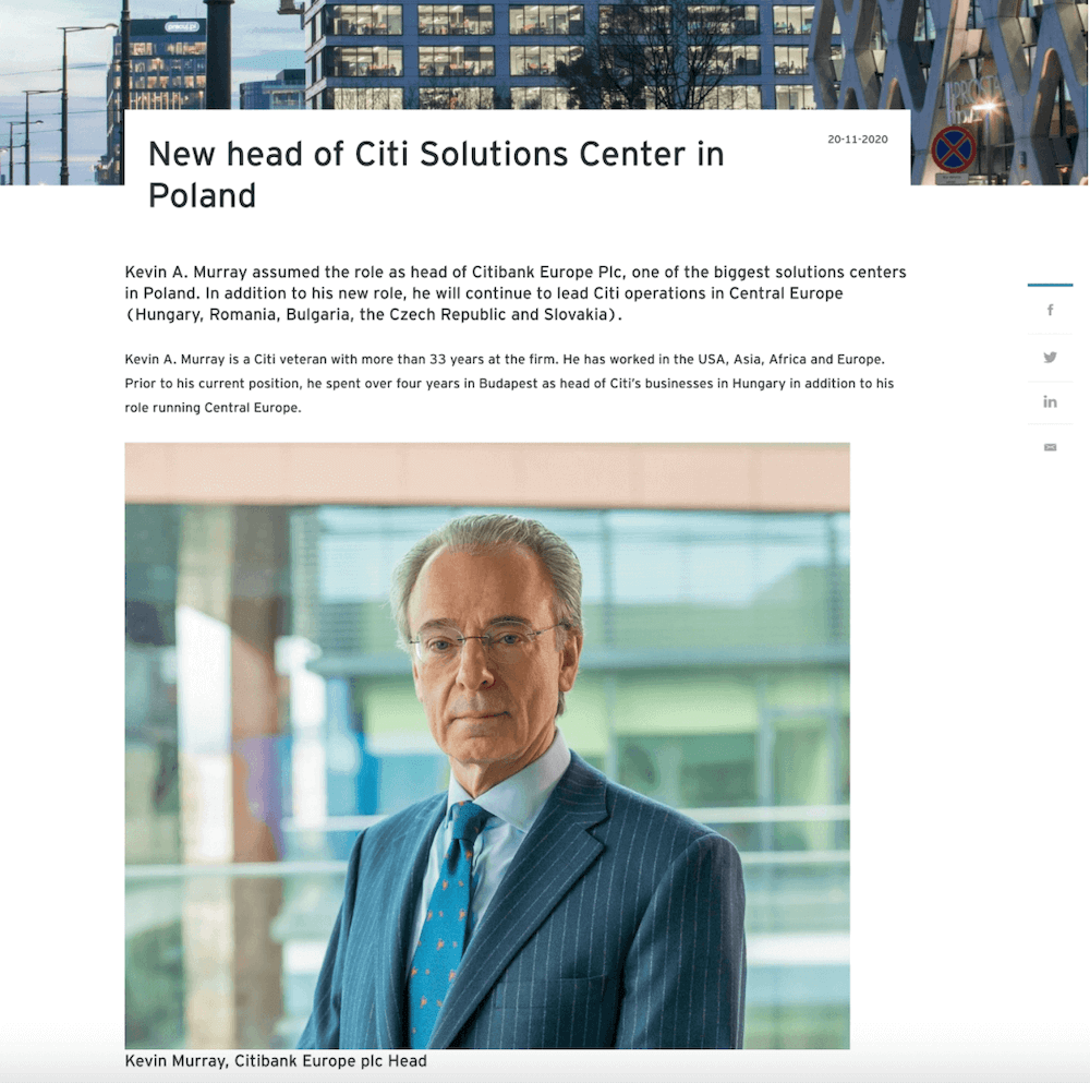 Citi Solutions press release