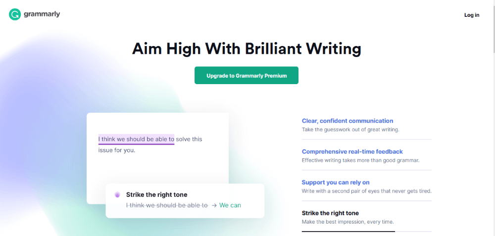 Grammarly software for writing a book