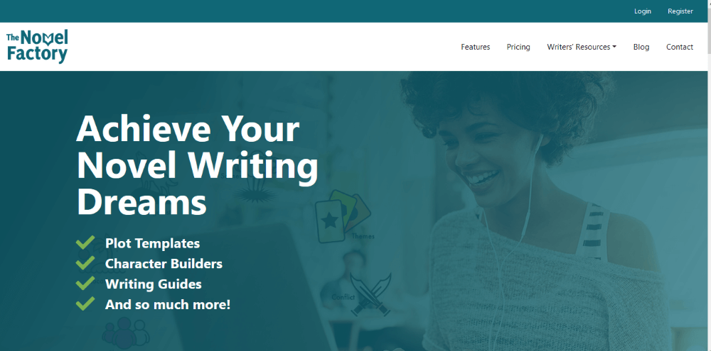 The Novel Factory software for writing a book