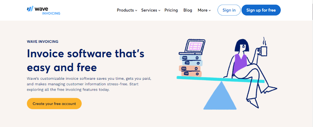 Wave invoicing - writing copy for websites example