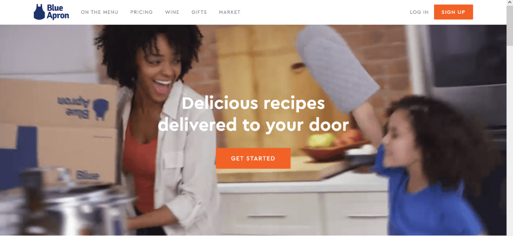 Blue Apron - writing copy for websites example