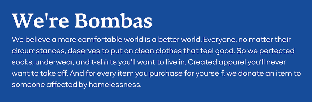 bombas company bio example