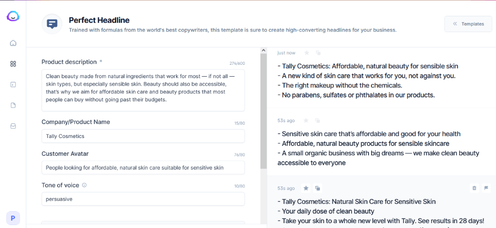 Jarvis Perfect Headline template - how to write a tagline