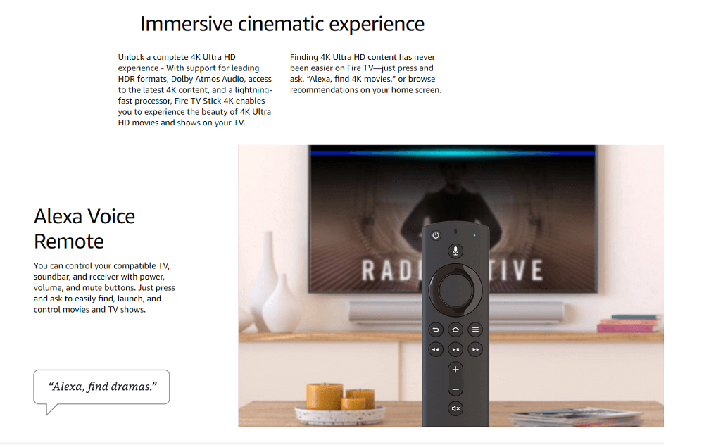 Fire TV Stick Product Description Example