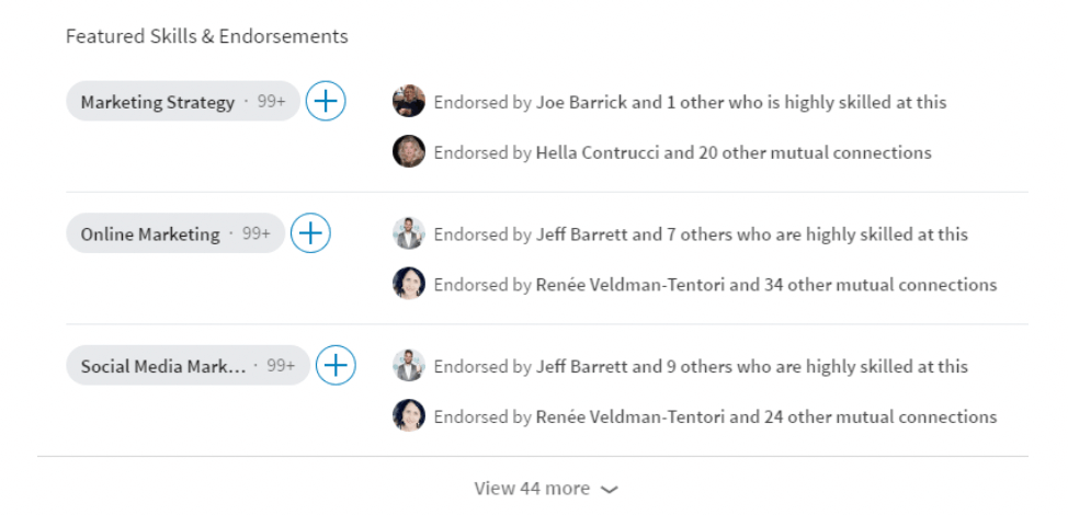Endorsements and skills on LinkedIn