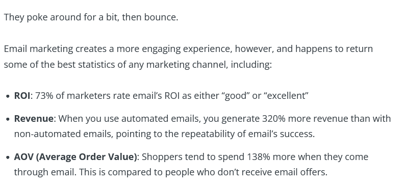 examples of bullet points convertkit blog