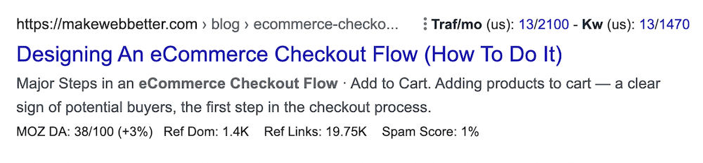 Make Web Better SEO title example