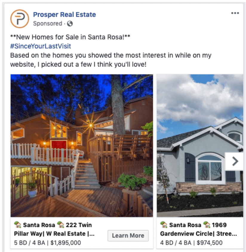 real estate facebook ad