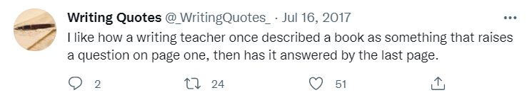 Tweet from writing quotes - what makes a good writer