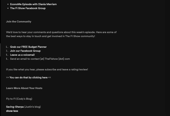 The Fi Show Episode Description- How to monetize a blog