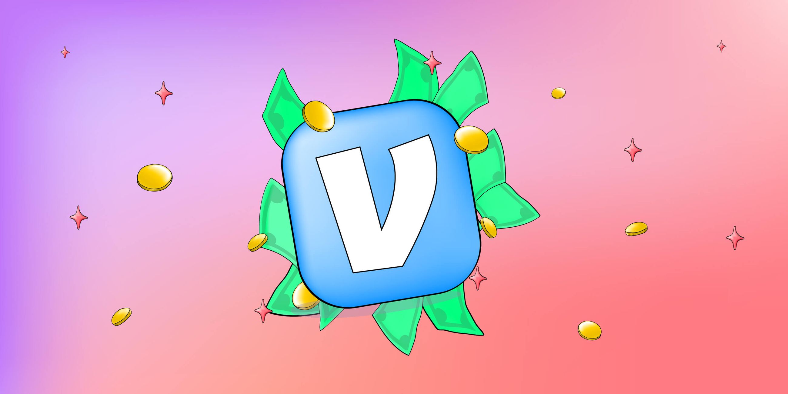 Illustration of Venmo logo