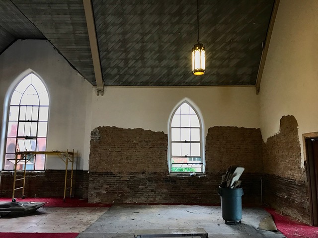 Mortar removal in Adelaide Hall