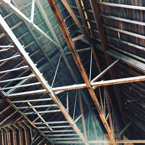 Work on the original beams