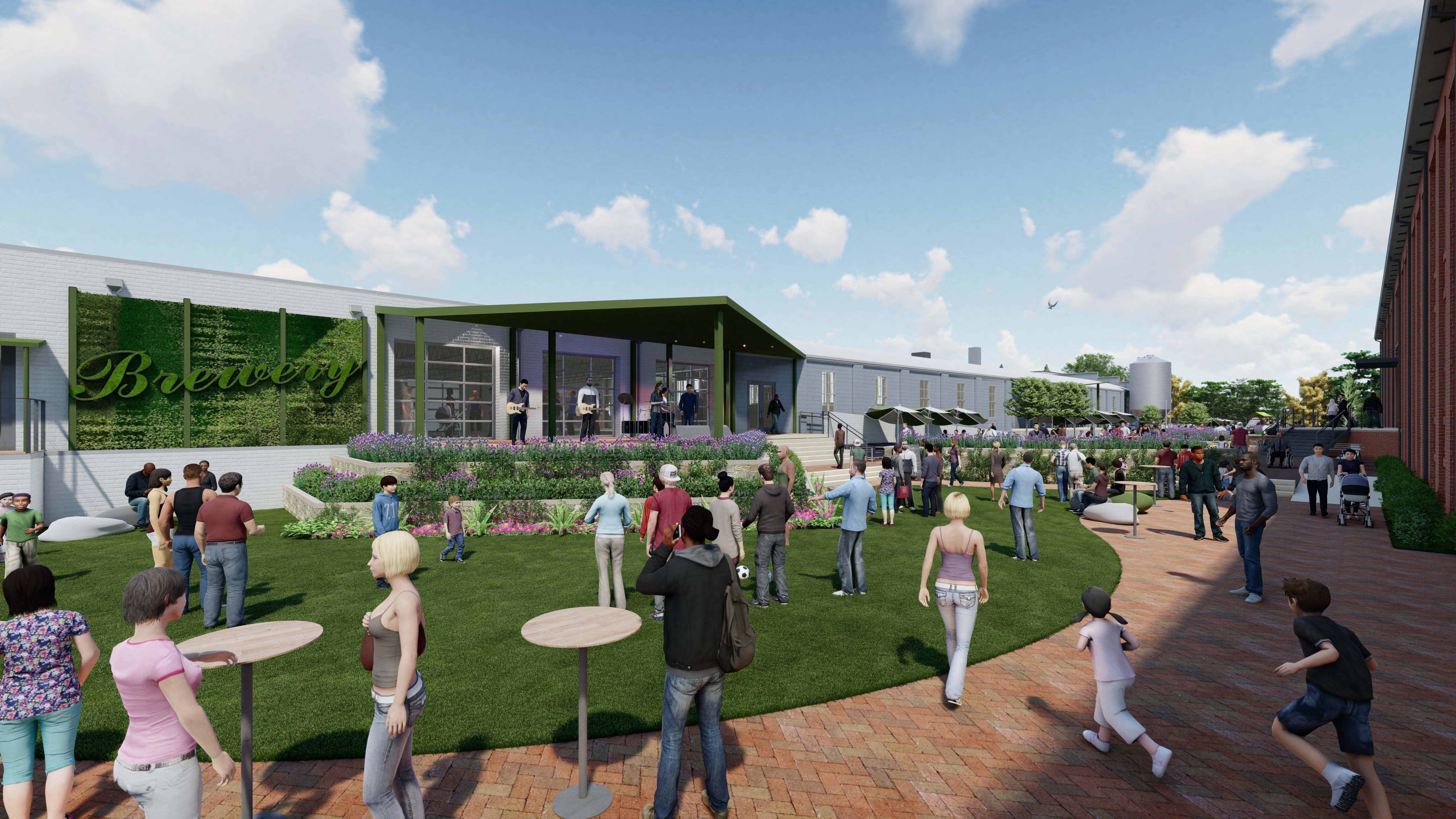A rendering of Peak Drift Brewery