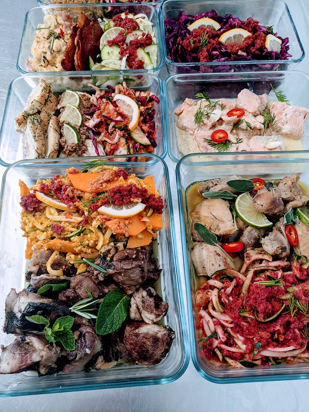 7 Ketogenic Meals in Glass Containers