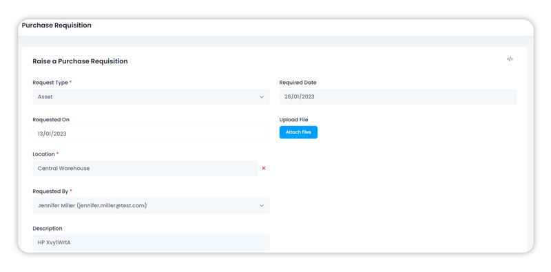 Purchase Requisition Software l Asset Infinity