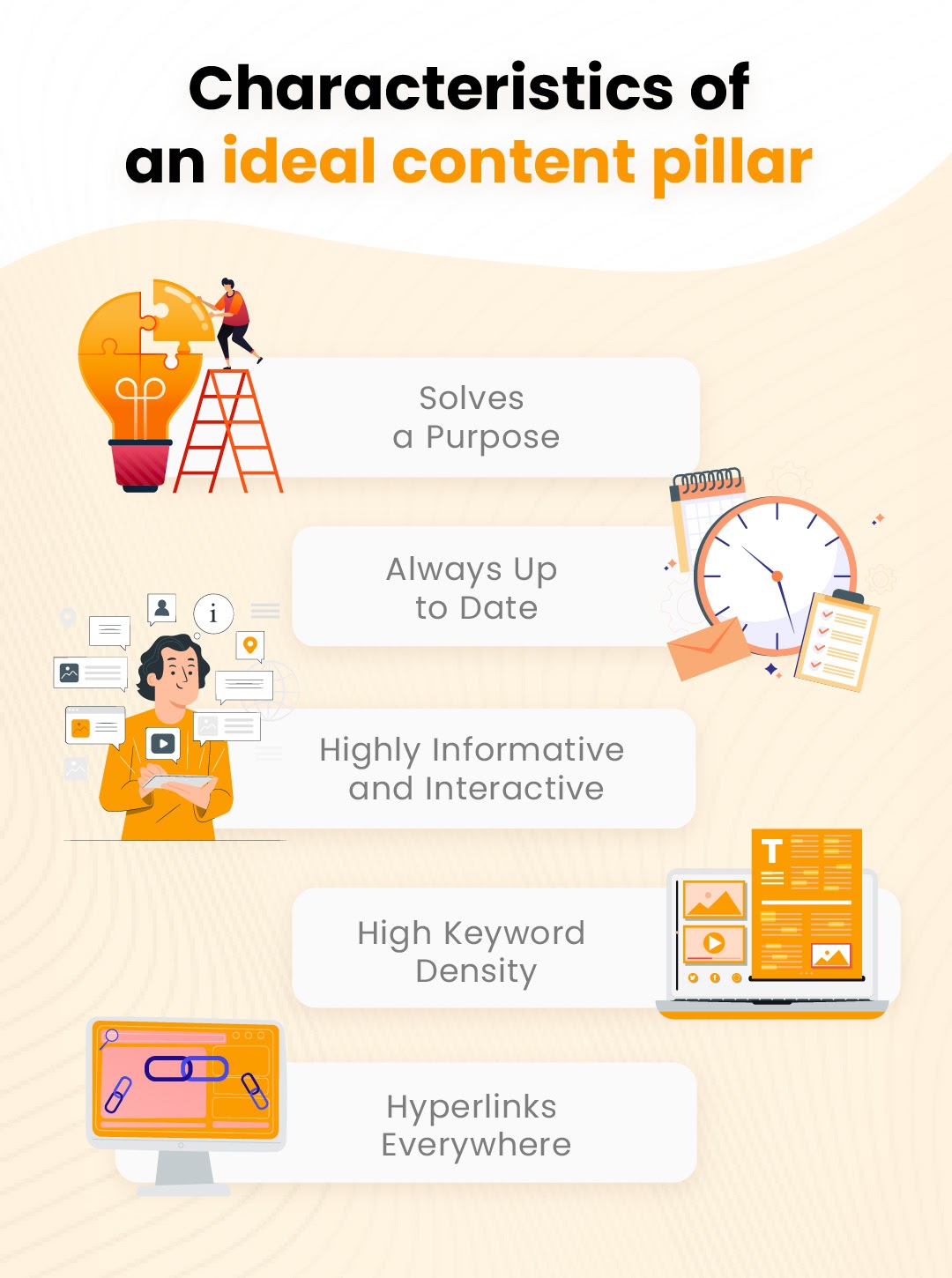 Characteristics of an ideal content pillar