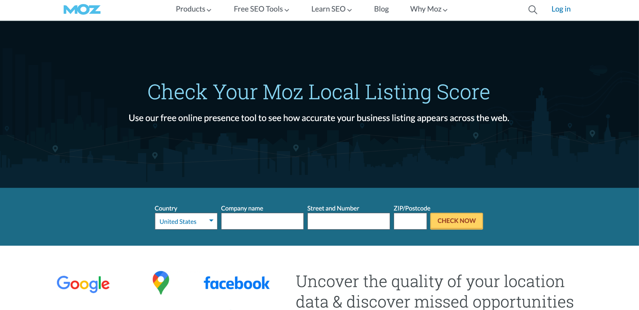 Moz Local Listing Score