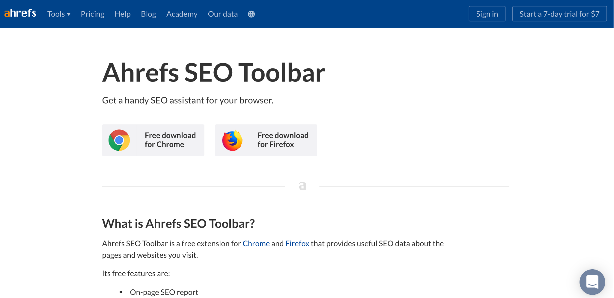 Ahrefs’ SEO Toolbar