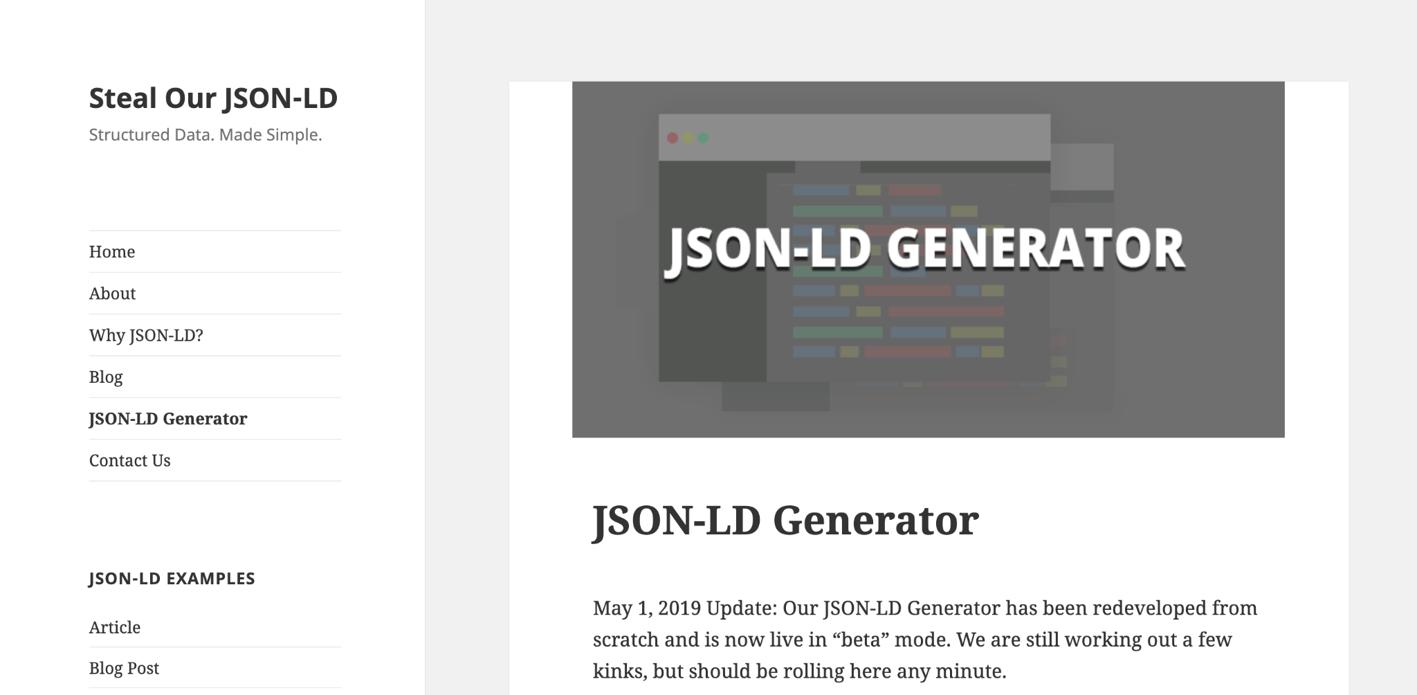 JSON-LD Schema Generator for SEO