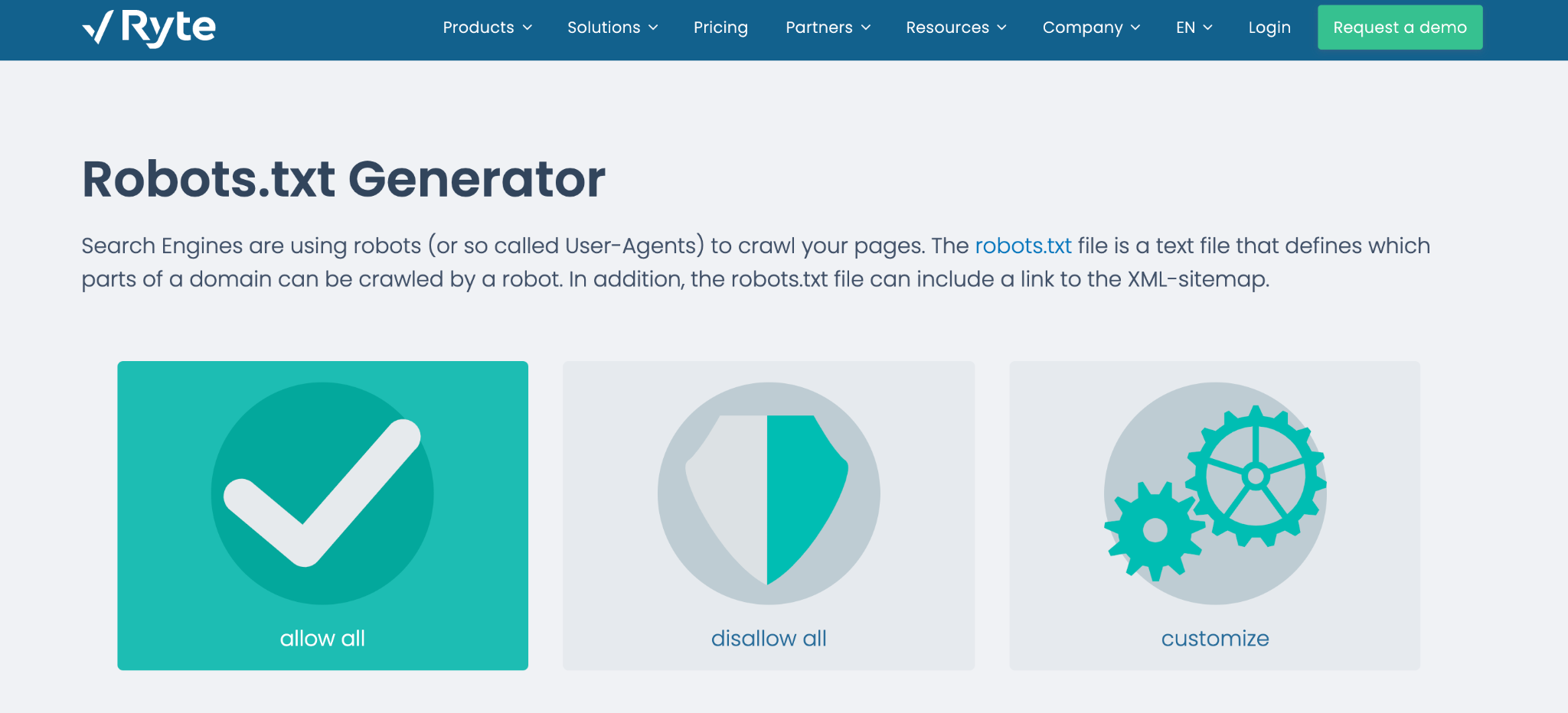 Ryte (Robots.txt Generator)