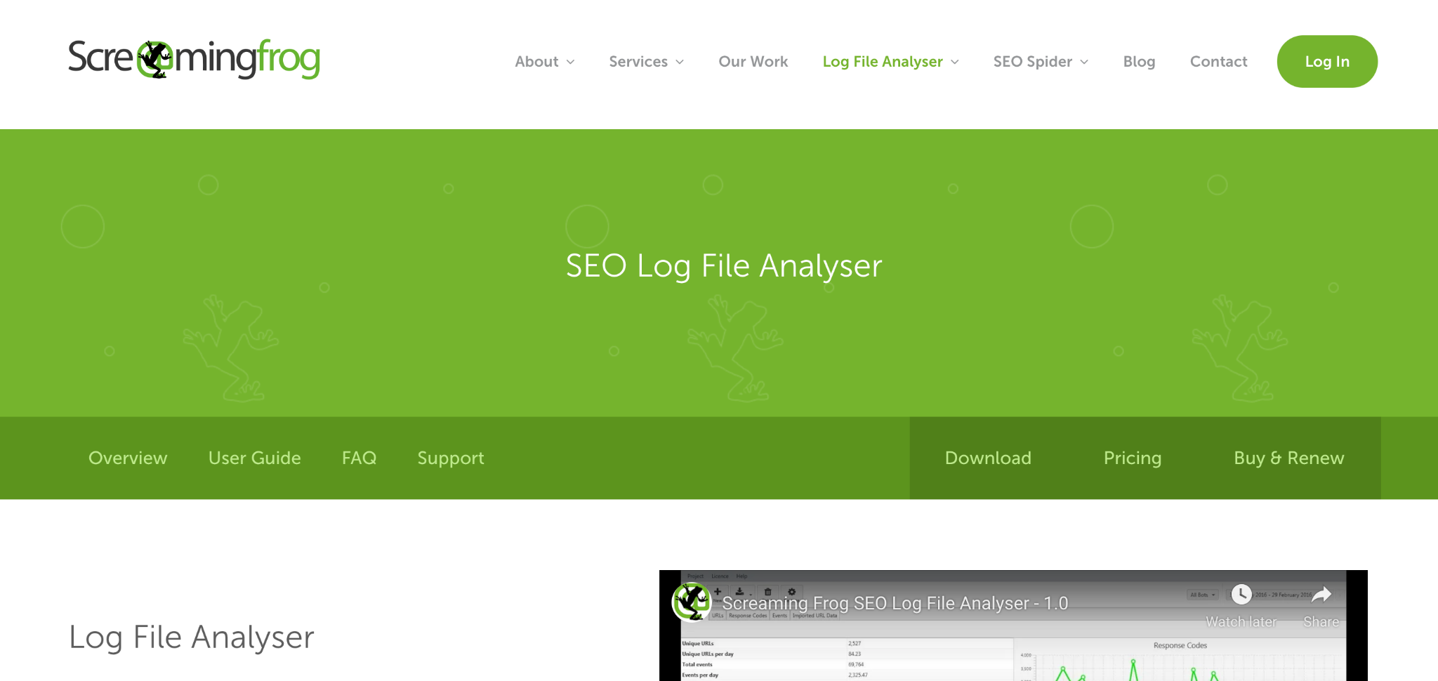 Screaming Frog SEO Log File Analyser