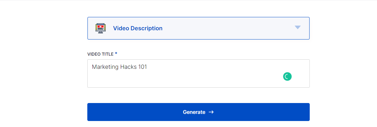 Create video description