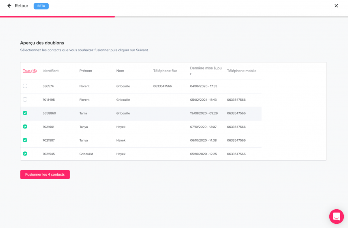 gestion doublons nouveauté qomon plateforme web