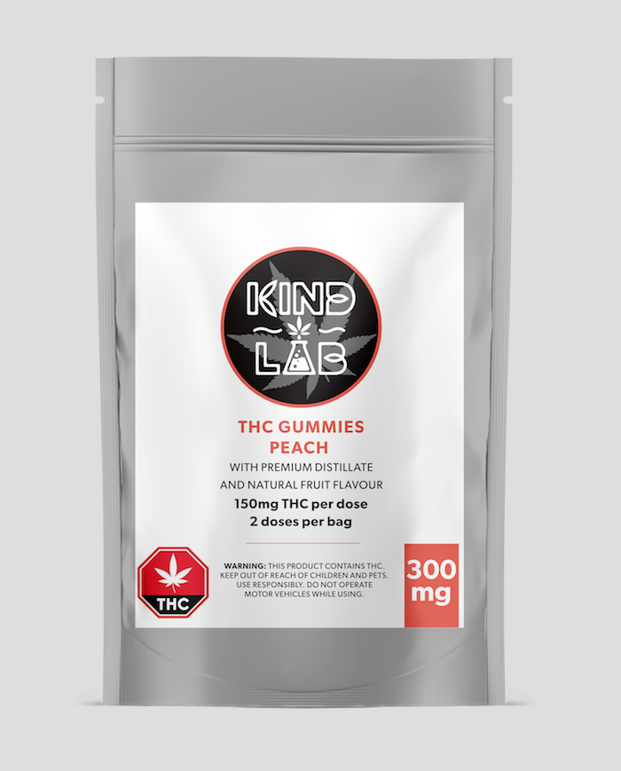 Kind Lab Gummies 300mg THC - Peach