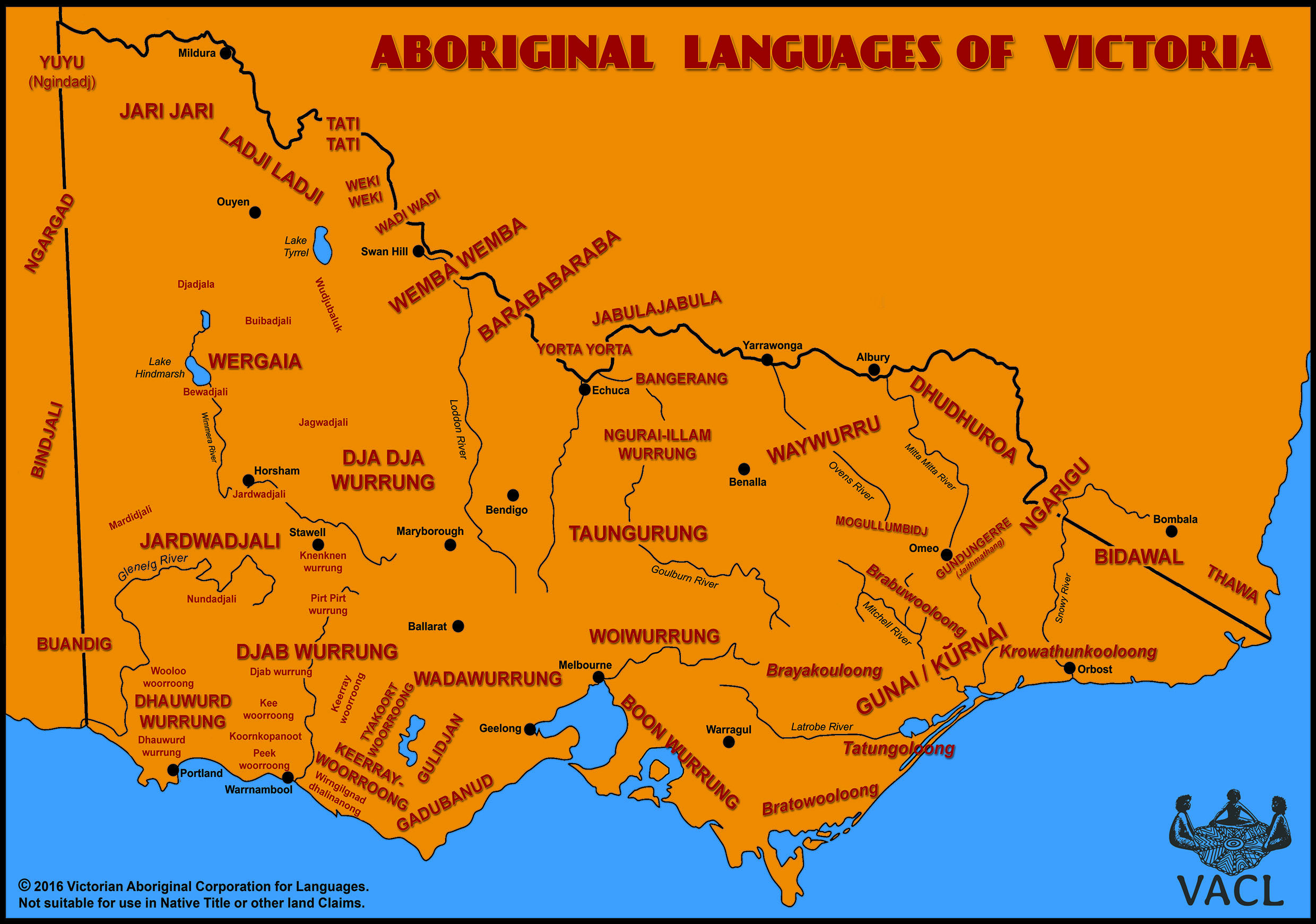 VACL Aboriginal Languages Of Victoria Map