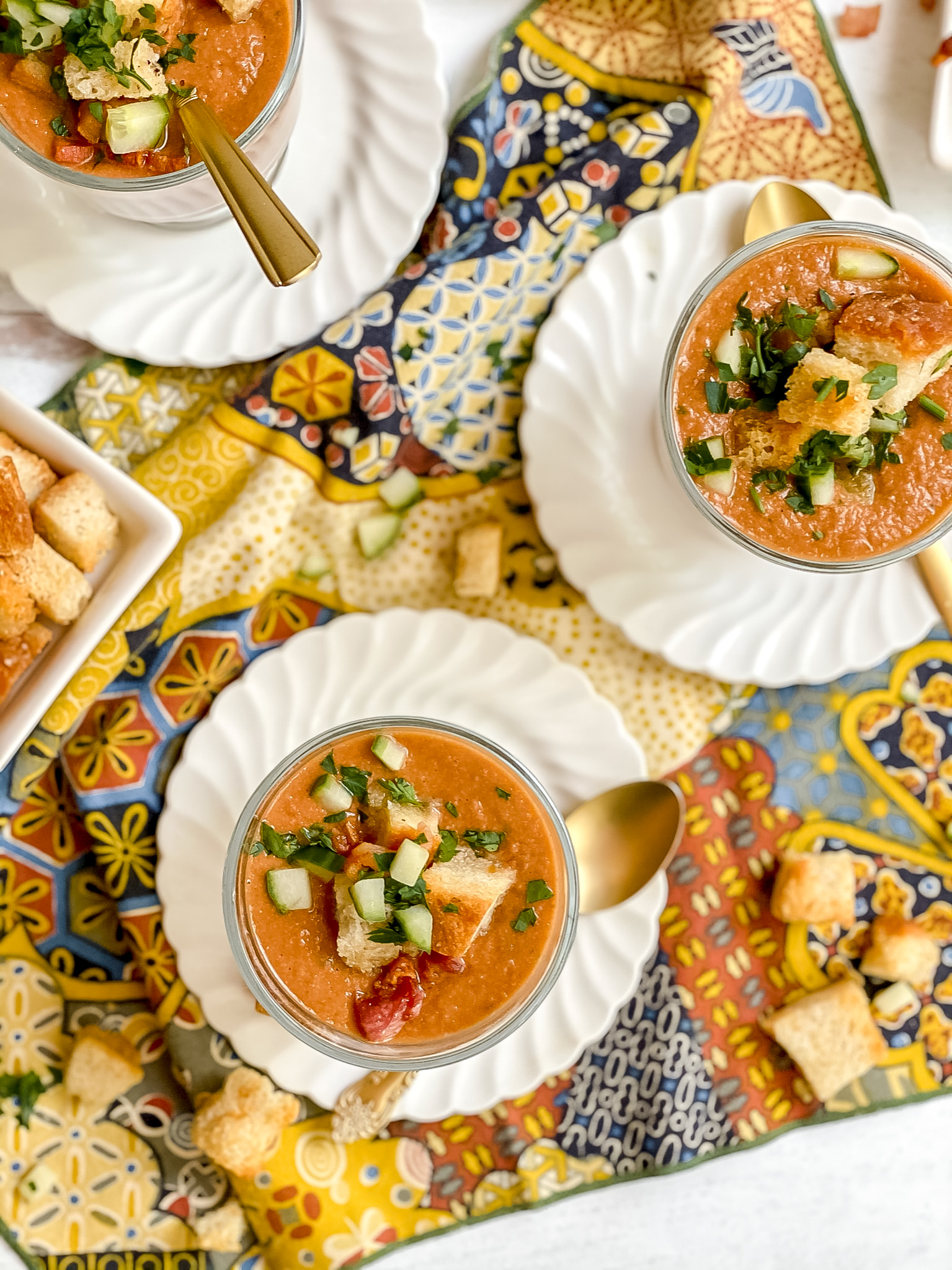 Chilled Gazpacho With Pancetta Croutons