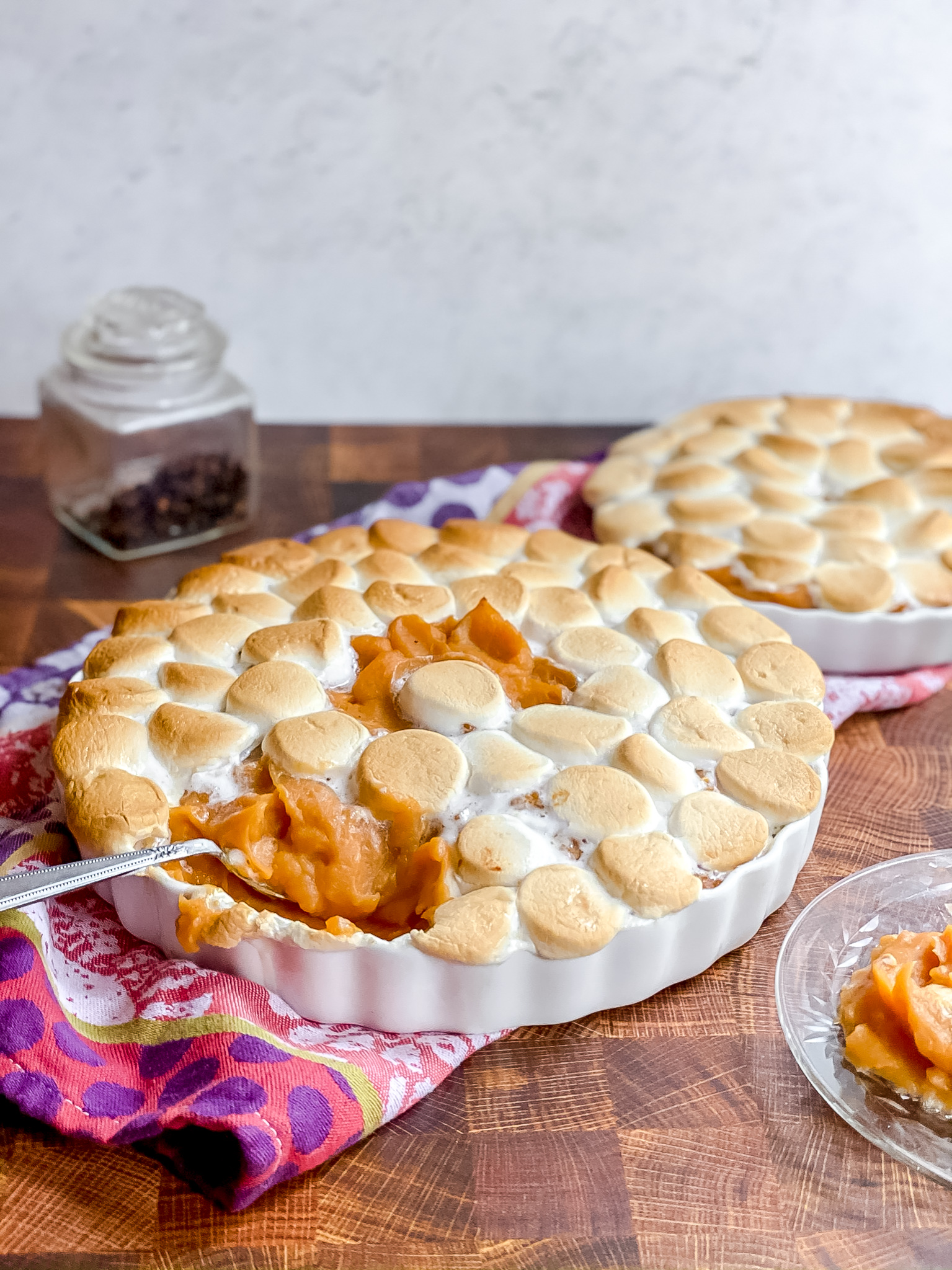 Mashed Sweet Potatoes with Marshmallow Topping
