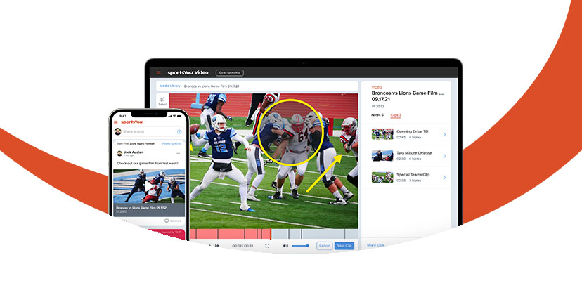 sportsYou and sportsYou Video apps on mobile and desktop.