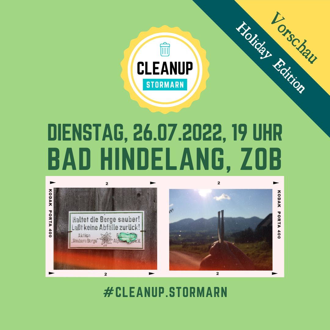 Cleanup in Bad Hindelang am Busbahnhof im Juli 2022