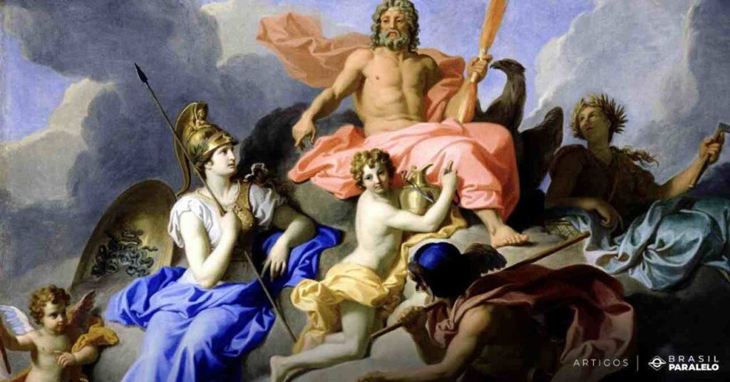 Zeus-com-os-raios-governando-o-Olimpo