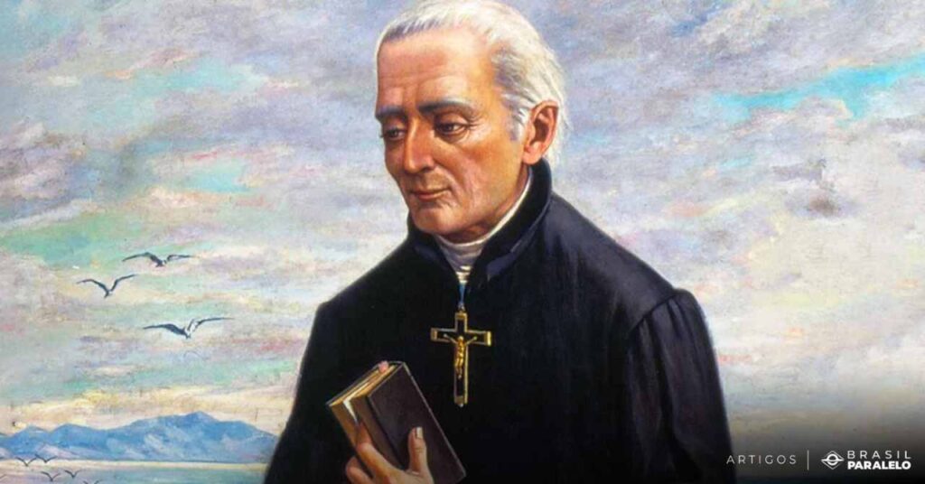 Padre-jose-de-Anchieta-um-dos-jesuitas-a-catequisar-os-indios-no-brasil-colonial