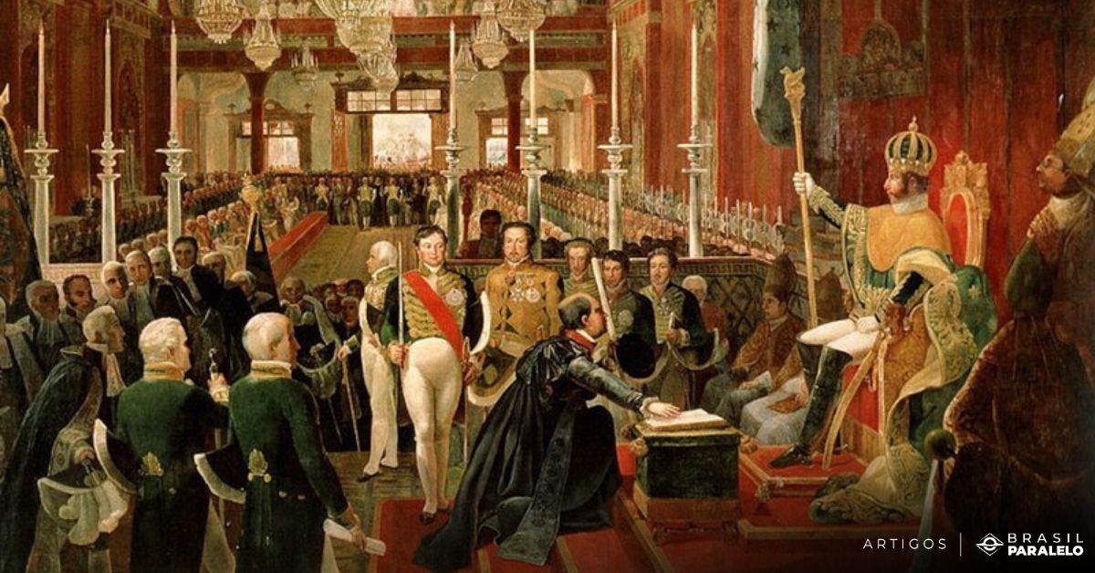 Dom Pedro I coroado após a independência