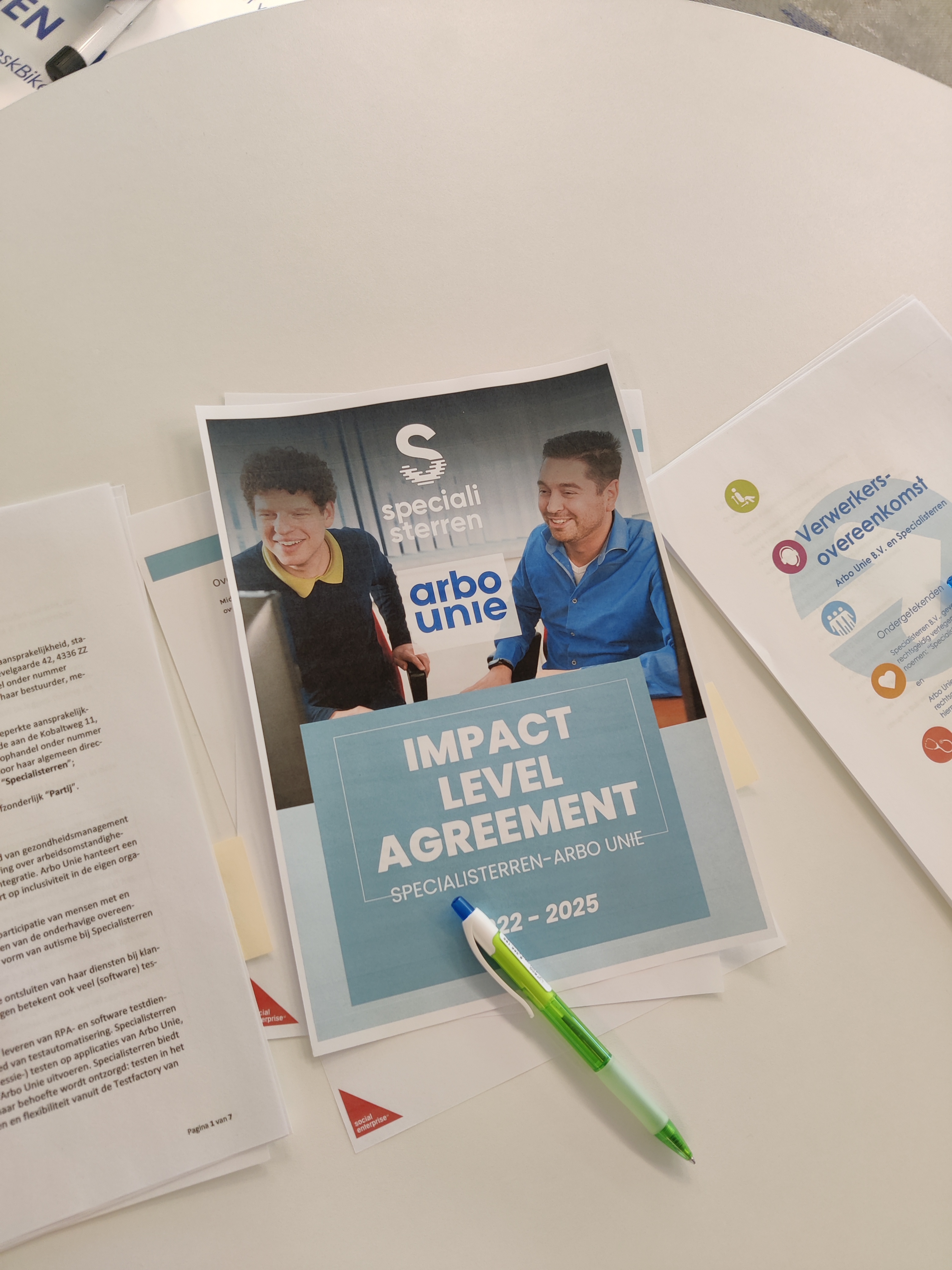 Arbo Unie en Specialisterren sluiten intentieverklaring om gezamenlijk zoveel mogelijk sociale impact te kunnen maken!